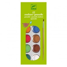 12 pastilles de gouaches classique - Djeco