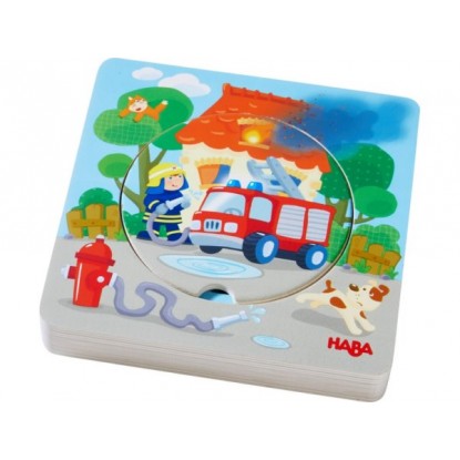 Puzzle en bois Pompiers - Haba