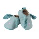 Chaussons cuir lapin bleu Les Jolis trop beaux - Moulin Roty