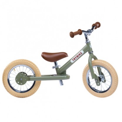 Trybike acier Vintage, Draisienne Vert 2 roues - Trybike