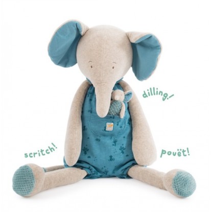 Peluche géante Eléphant Sous mon baobab - Moulin Roty