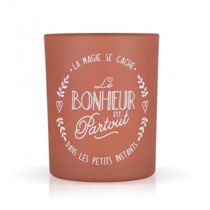 Bougie parfumée "Le bonheur est partout" Créa Bisontine