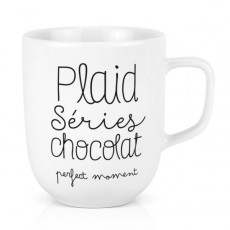 Mug Céramique XL - Plaid séries chocolat perfect moment - Créa Bisontine