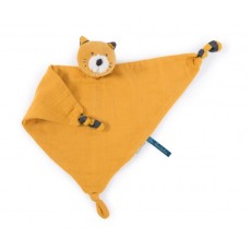 Doudou lange chat moutarde Lulu Les Moustaches - Moulin Roty