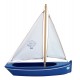 Barque Plate 32 cm coque Bleue/voile Blanche - Tirot