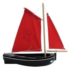 Bateau Barque noire 30 cm - Tirot