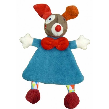 Doudou plat Gustave le clown - Ebulobo