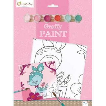 Toile à peindre Graffy Paint Faon - Avenue Mandarine