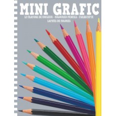 Mini Grafic - 12 mini crayons de couleurs - Djeco