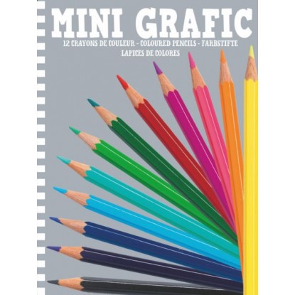 Mini Grafic - 12 mini crayons de couleurs - Djeco
