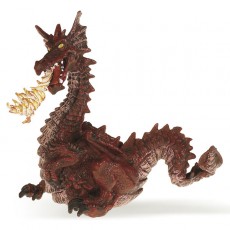 Figurine Dragon rouge avec flamme - Papo