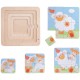 Puzzle en bois 4 en 1 Tonte du Mouton - Sevi