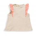 Tunique beige à volants Maelis Les Petits Habits Tartempois été 2017 - Moulin Roty