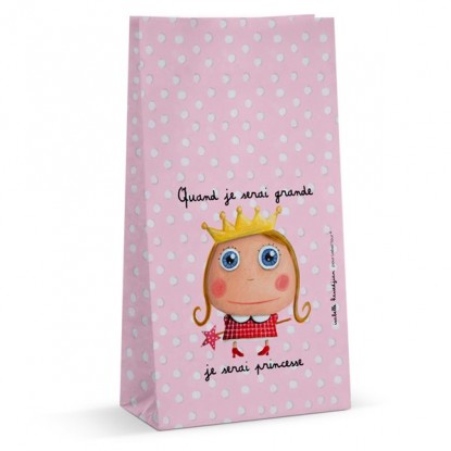 Lot de 6 sachets à bonbons - Princesse - Quand je serai grand