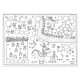Carnet de 24 sets de table à colorier - Princesse - Marielle Bazard