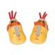 Chaussons cuir lion Les Papoum - Moulin Roty